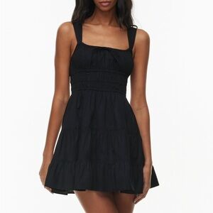 Sunday Best Martine Black Tiered Smocked Mini Dress